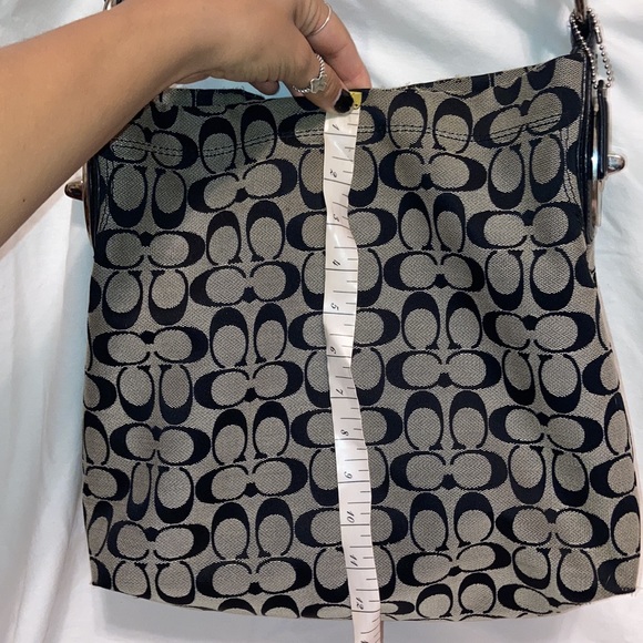 Classic Black Coach Signature C handbag • approx 12” x 14” - Picture 12 of 12